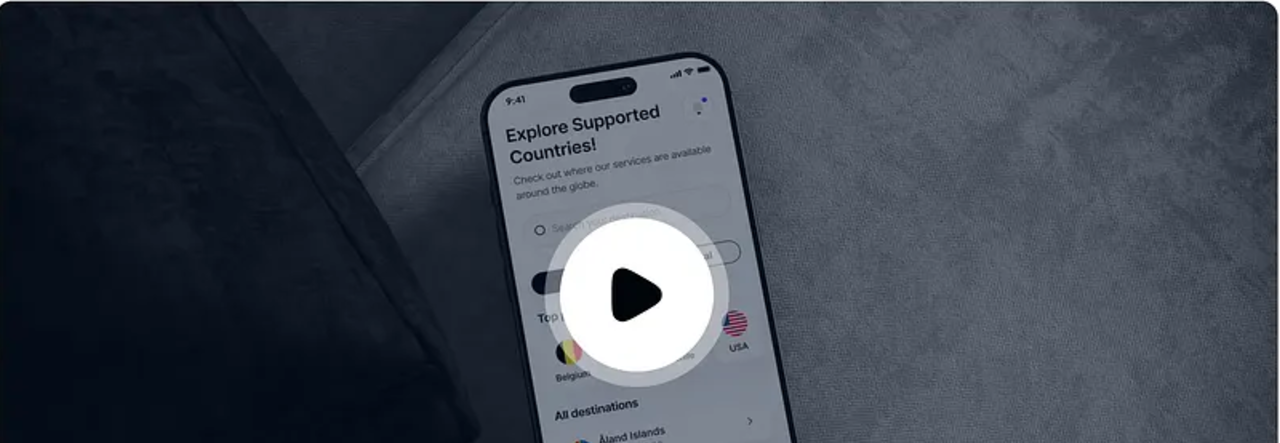 The PaygeSIM app open on a phone